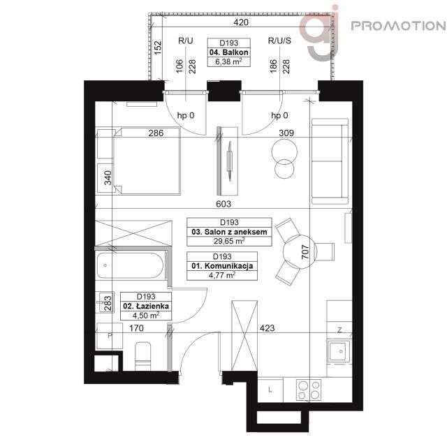 Mieszkanie, 38,92 m², Łódź - Pełny obrazek: 5/17