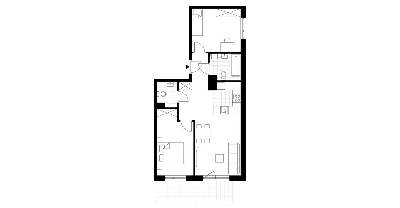 3-pokojowe mieszkanie 61m2 + balkon Bezpośrednio - Pełny obrazek: 3/8