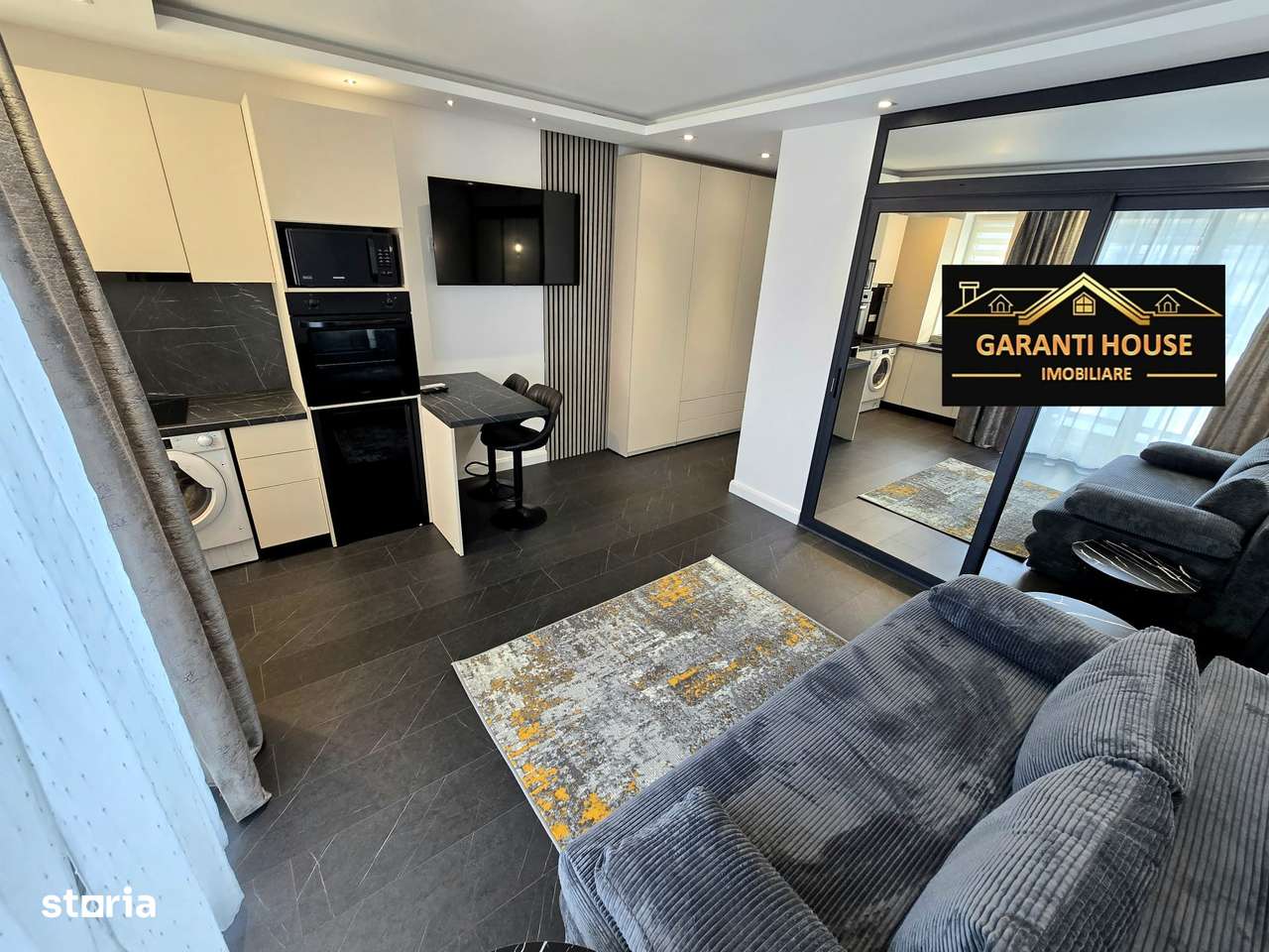 Bloc nou, apartament cu o camera, mobilat, parcare interioara, 330€ - Imagine principală: 5/7