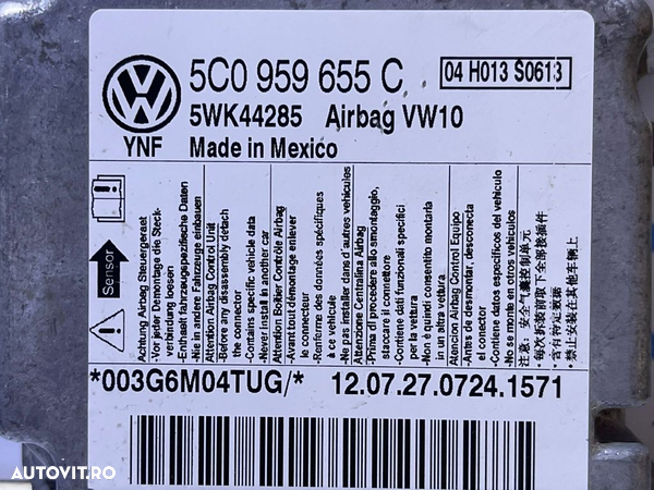 Unitate Modul Calculator Airbag VW Golf 6 2008 - 2013 Cod 5C0959655C 5WK44285 - 2