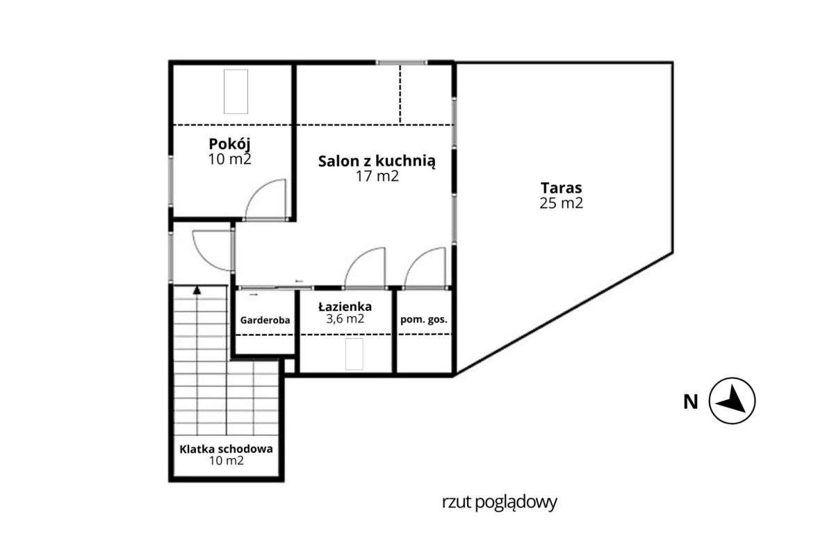 2 pokojowe mieszkanie 38 m2 + taras 25 m2-12