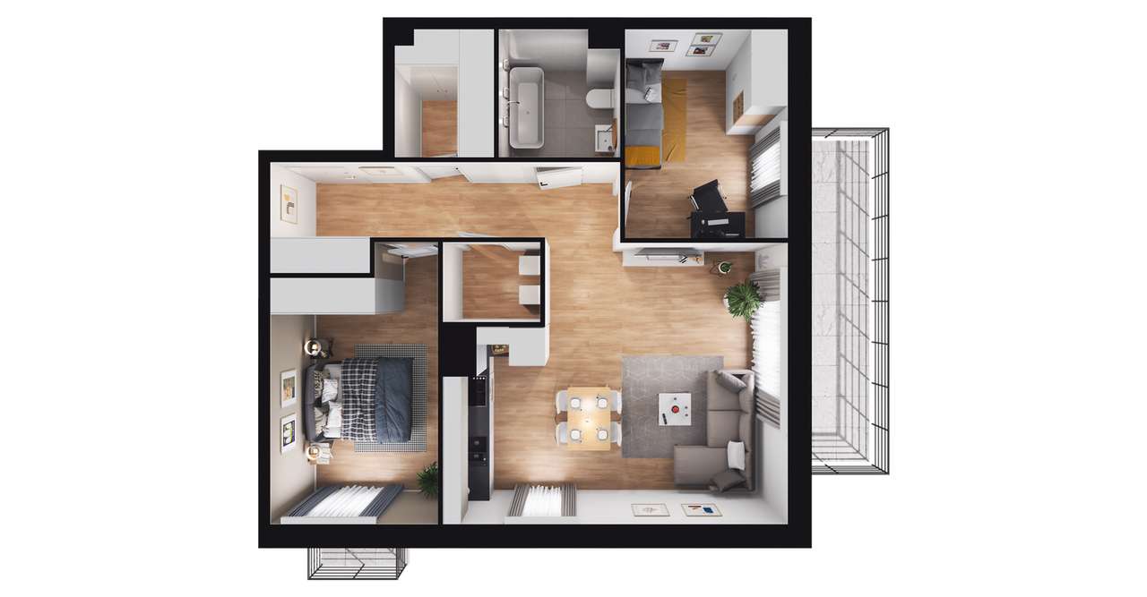 Kalaminta | mieszkanie 3-pok. | 25_ 3 - Pełny obrazek: 3/7