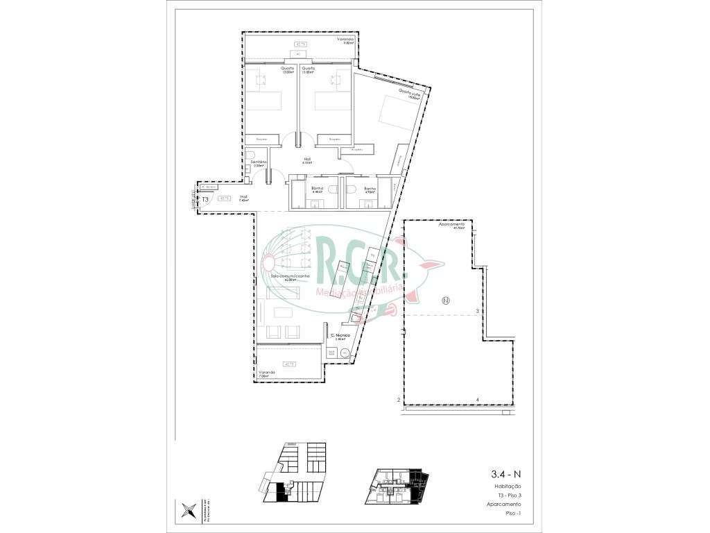 Apartamento T3 Condomínio Fechado Piscina - Próximo Praia-13