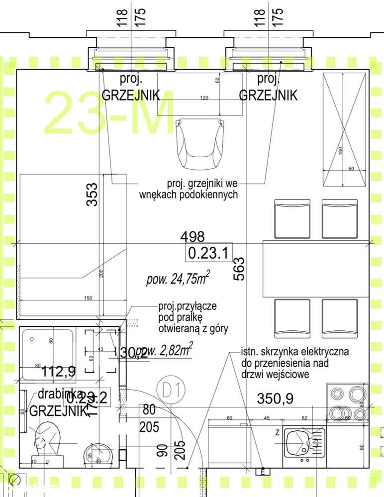 Na sprzedaż | mieszkanie 26,40 m² | I piętro | po pełnej rewitalizacji - Pełny obrazek: 3/11
