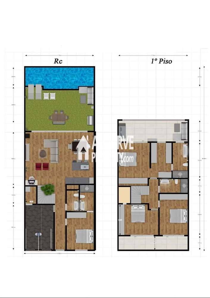 Moradia no Centro de Faro com 157 m² e Pátio com Piscina - Grande imagem: 2/28
