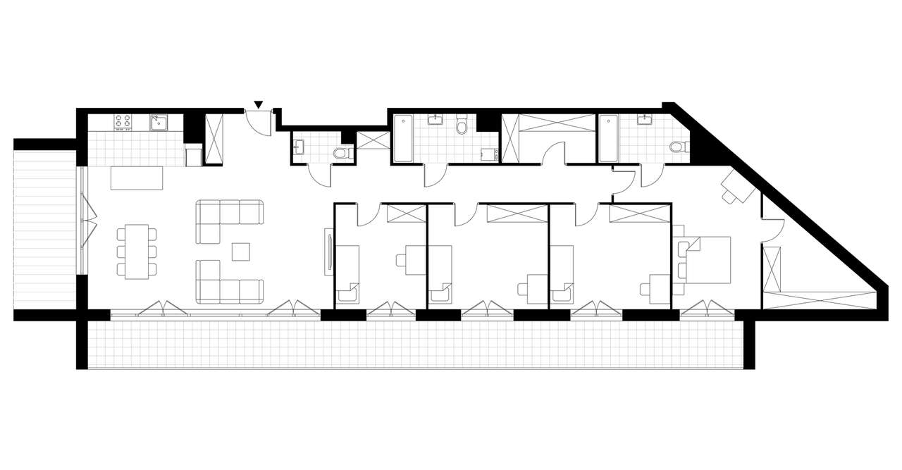 5-pokojowe mieszkanie 151m2 + taras Bez Prowizji - Pełny obrazek: 3/8