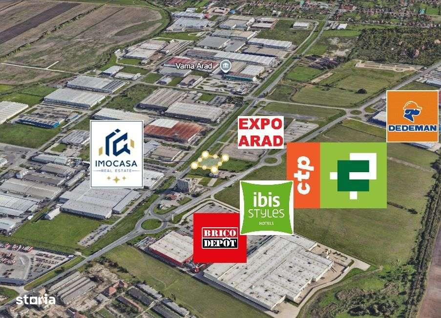 De vanzare Teren Zona industrial Expo Arad FS 64 vizibilitatea maxima - Imagine principală: 4/6