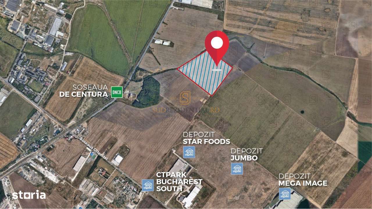 Teren 95000 mp langa depozitele Jumbo – Acces rapid la centura si A0 - Imagine principală: 4/5