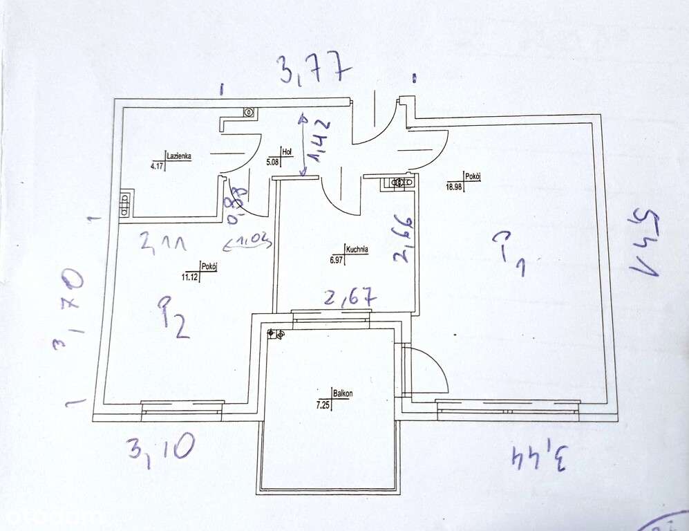 Zadbane, 2 pokoje z osobną kuchnią, duży balkon-14