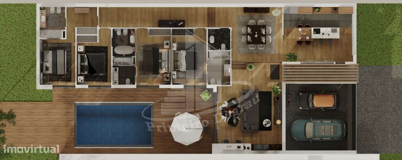 Moradia térrea com 4 suítes e piscina-29