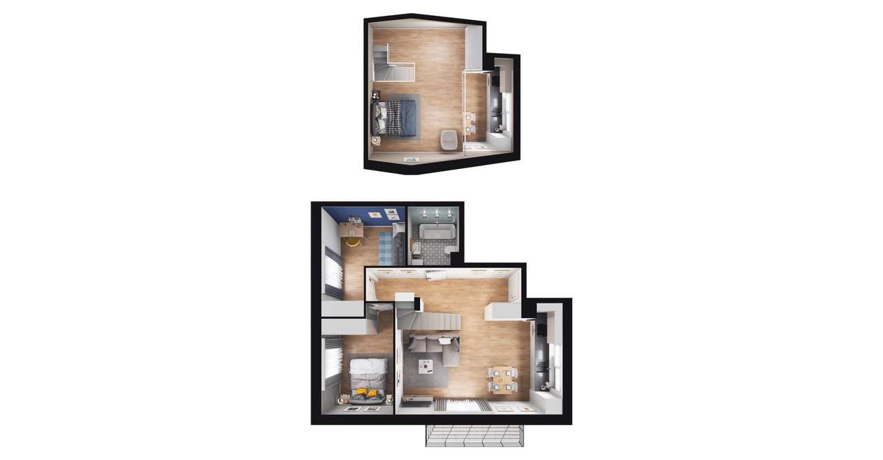 4-pokojowe mieszkanie 71m2 + balkon Bezpośrednio - Pełny obrazek: 2/7