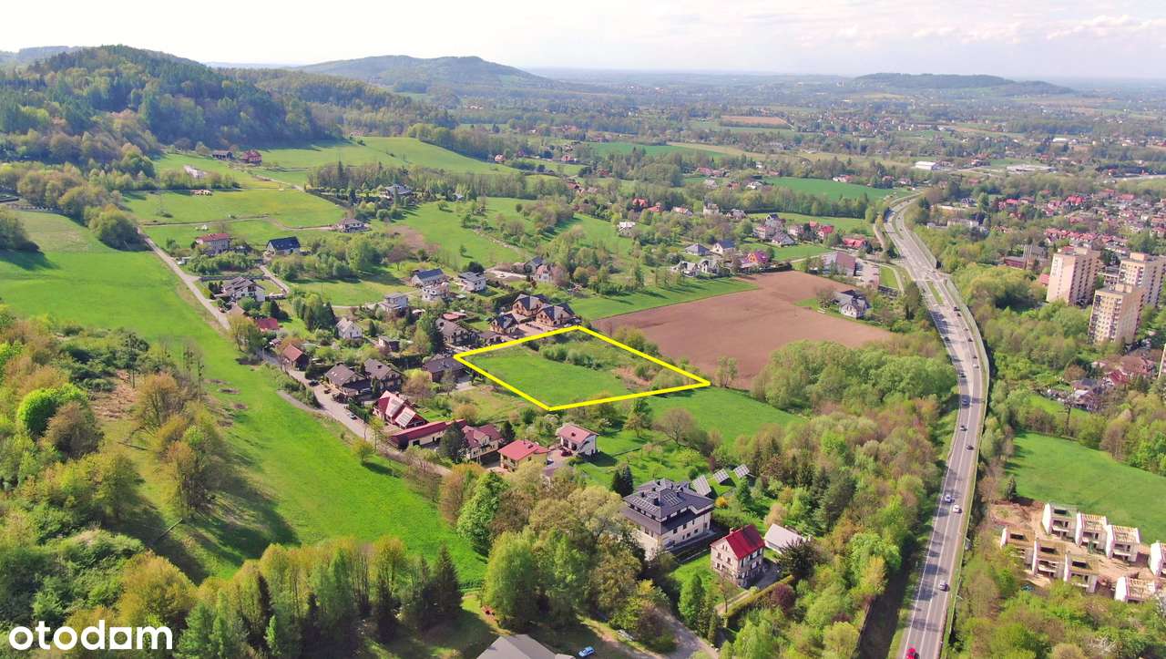 Duża widokowa działka inwestycyjna - brak MPZP - Ustroń-6