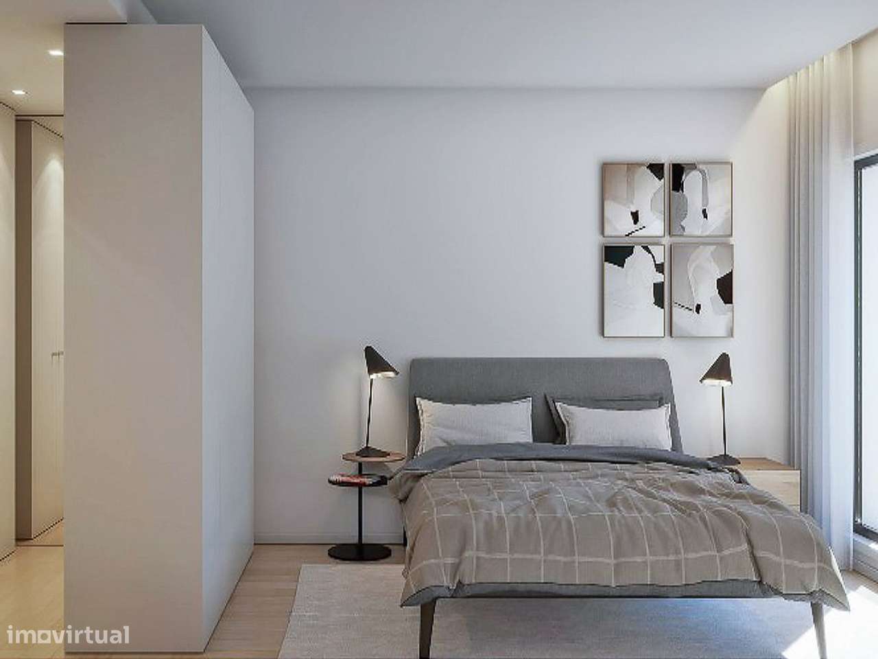 Apartamento T3 novo com lugar duplo de garagem na Madalena.-16