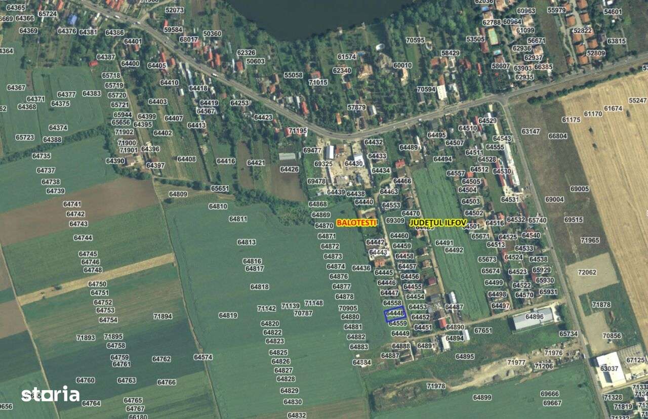 Lot 735 mp intravilan Sos. Unirii 291 Balotesti - Imagine principală: 4/5