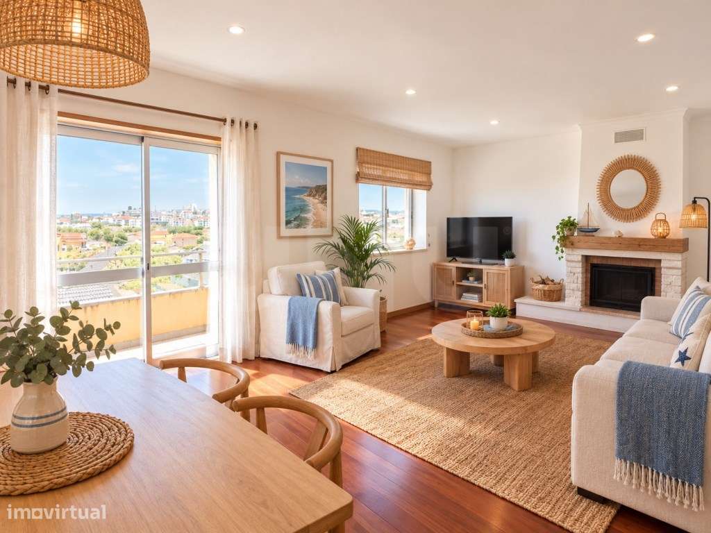Apartamento T2+1 com vista mar para venda em Santa Cruz.-0