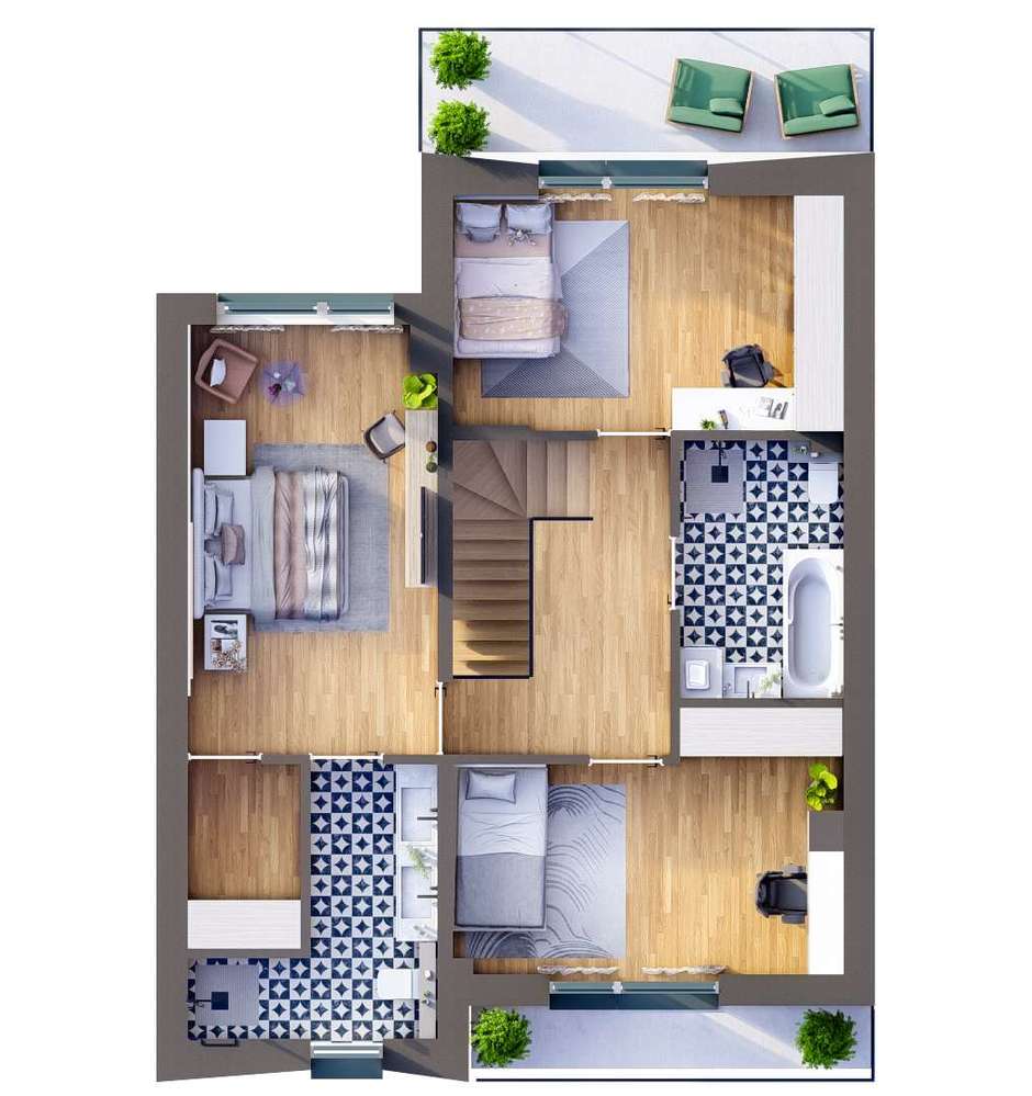 Rodzinny dom szeregowy 114m² 3B | Garaż i ogród | Zarezerwuj już dziś! - Pełny obrazek: 4/12