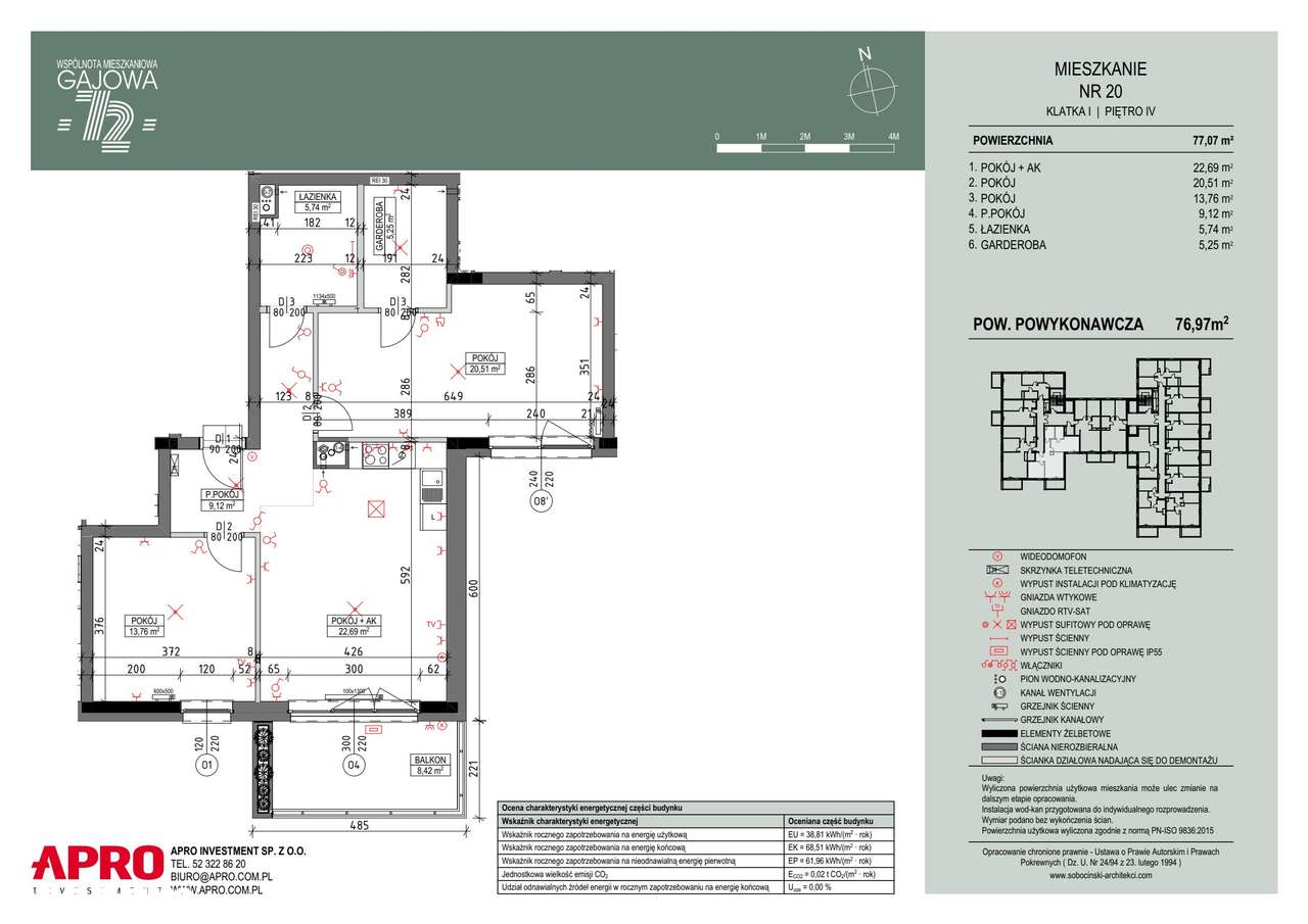 Gajowa 72 | mieszkanie 3-pok. | M-04-20 - Pełny obrazek: 2/6
