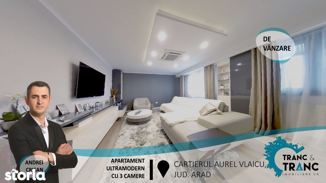 Apartament ultramodern cu 3 camere in Vlaicu