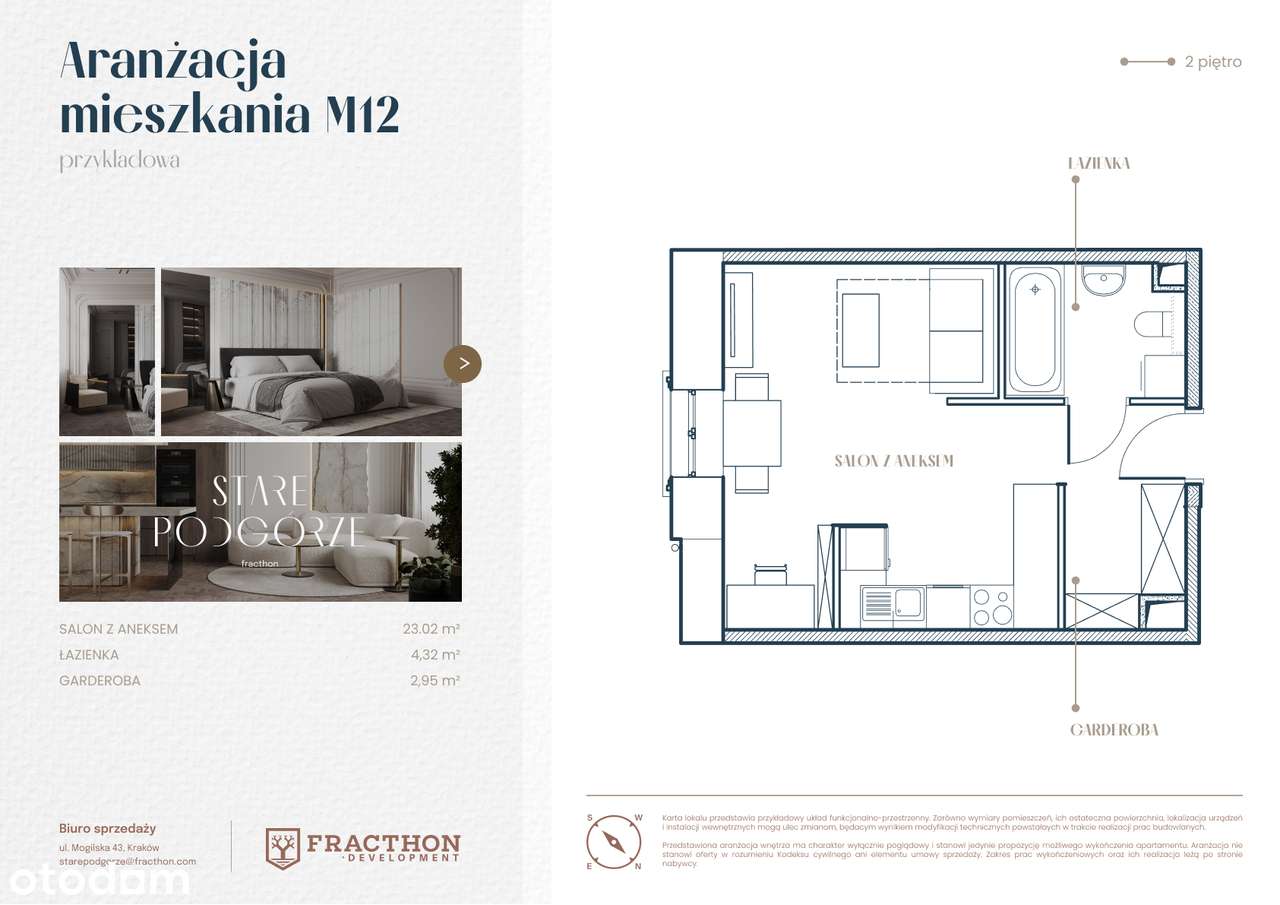 1-pokojowe mieszkanie 31m2 Bez Pośredników - Pełny obrazek: 2/7