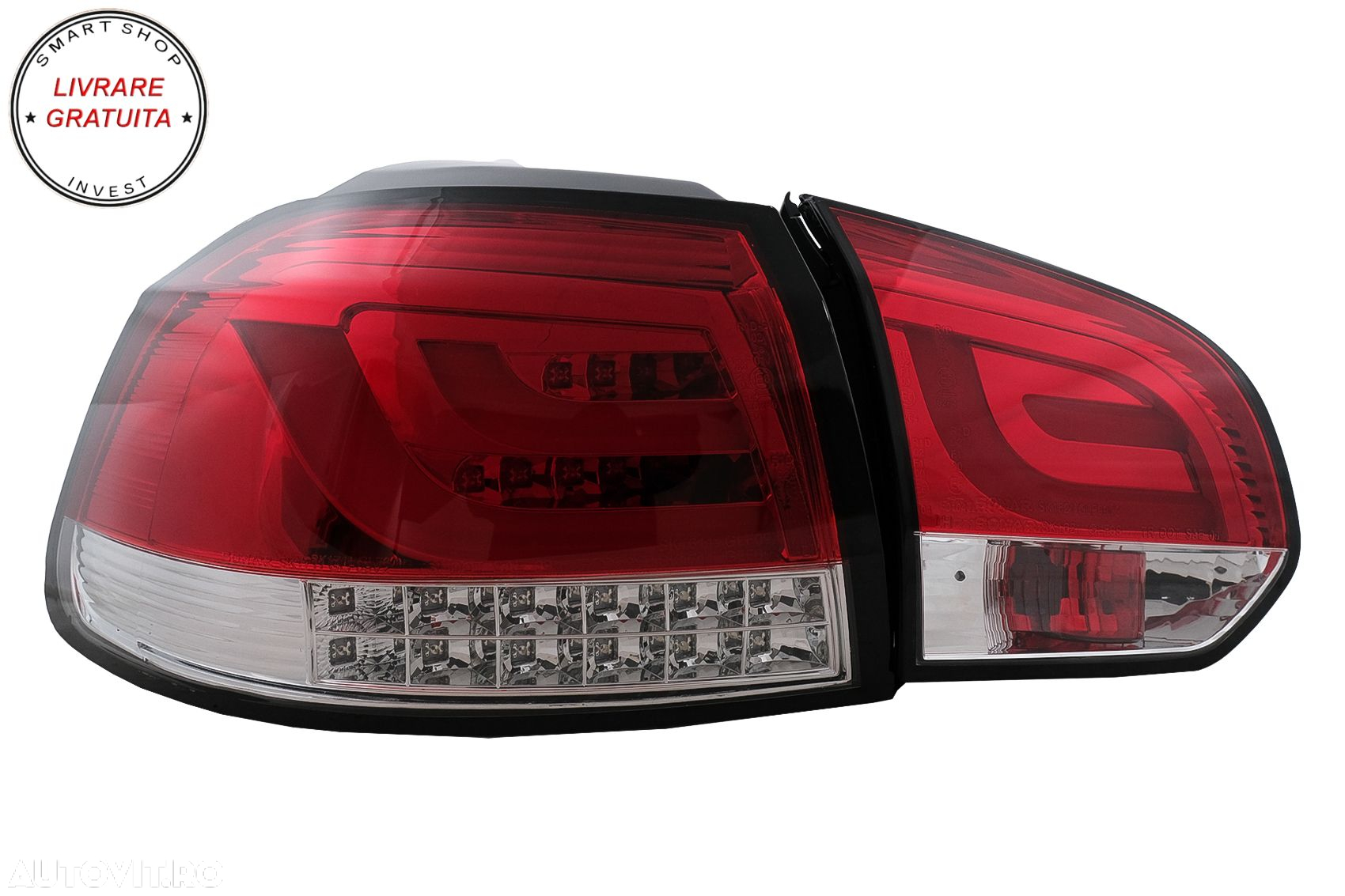 Stopuri LED VW Golf 6 VI Hatchback (2008-2013) Rosu Clar- livrare gratuita - 3