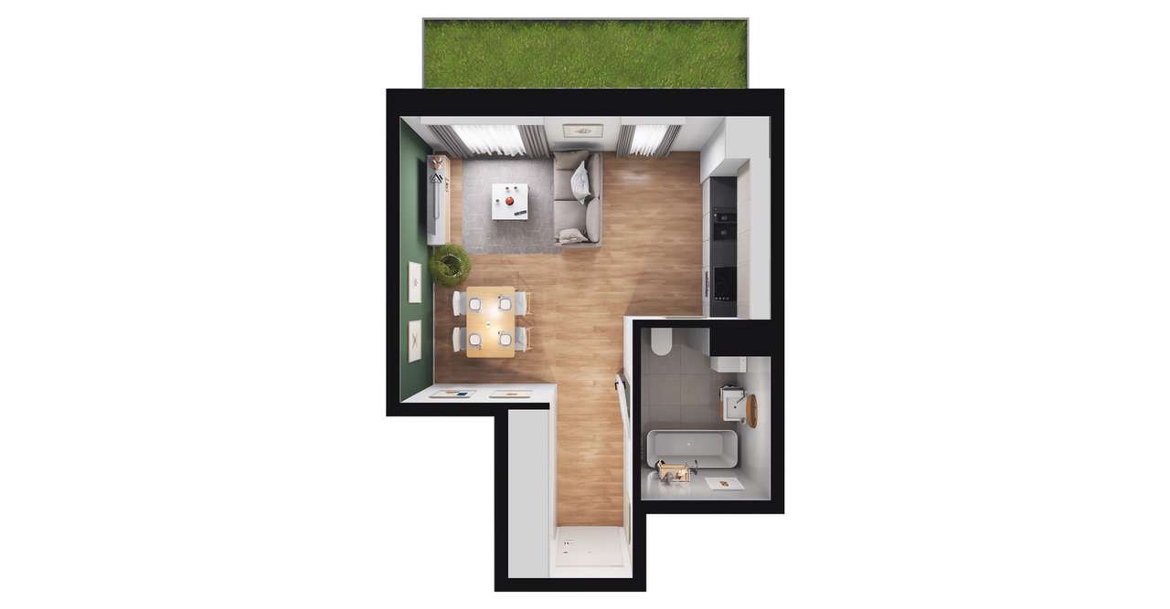 Nowe Miasto | apartament 1-pok. | B1.0.6 - Pełny obrazek: 3/9