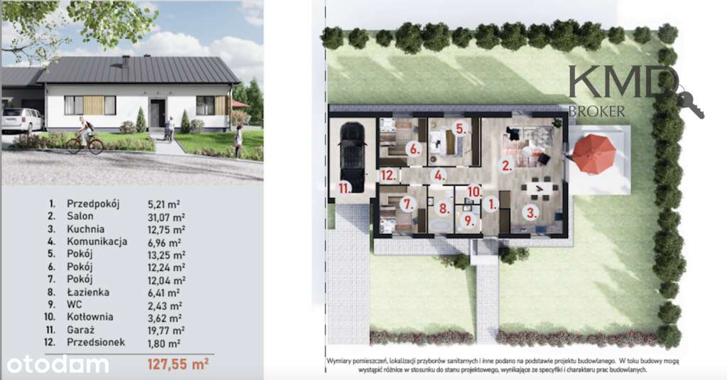 Parterowy dom Prawiedniki-Kolonia. - Pełny obrazek: 4/6