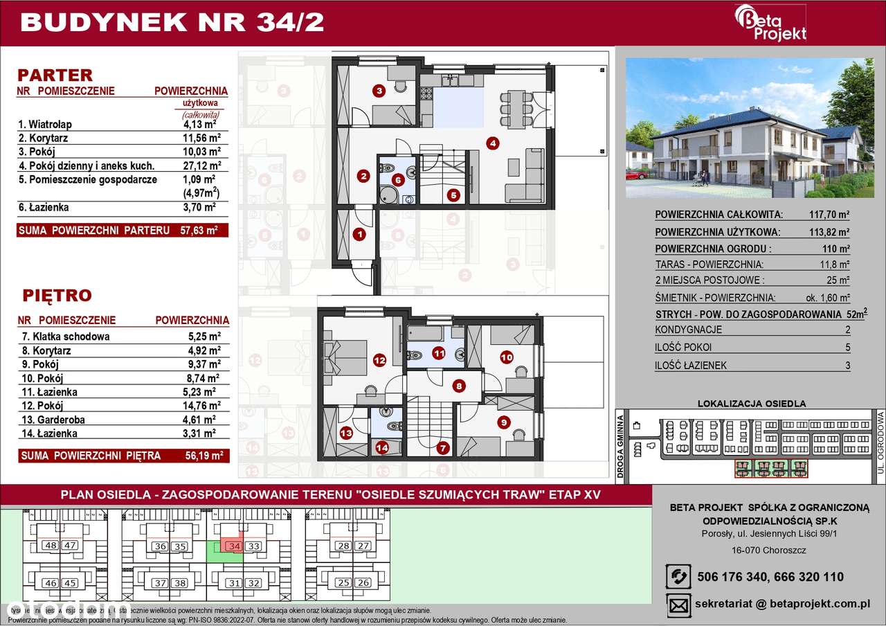 Segment 114m2 + ogródek 110m2 - Pełny obrazek: 2/5
