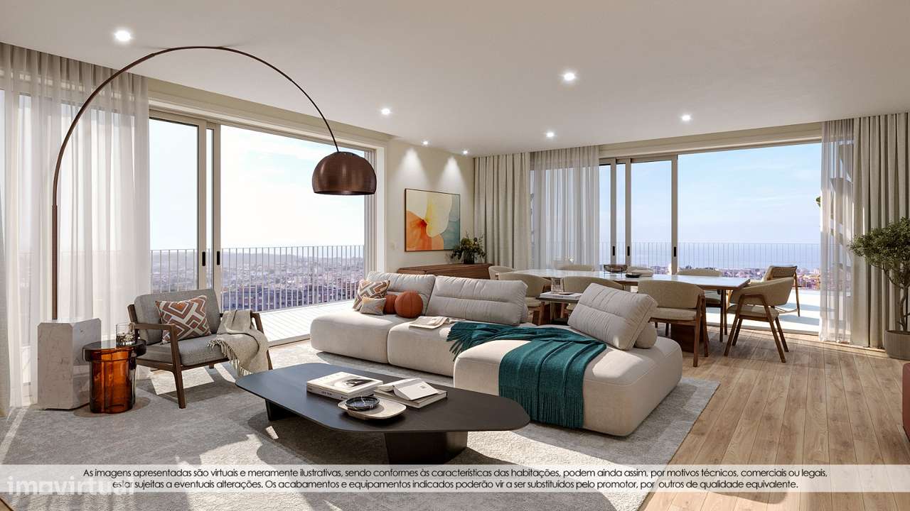 T2 Novo com Terraço (13,87m2) com vistas para o Parque em Canidelo.-3