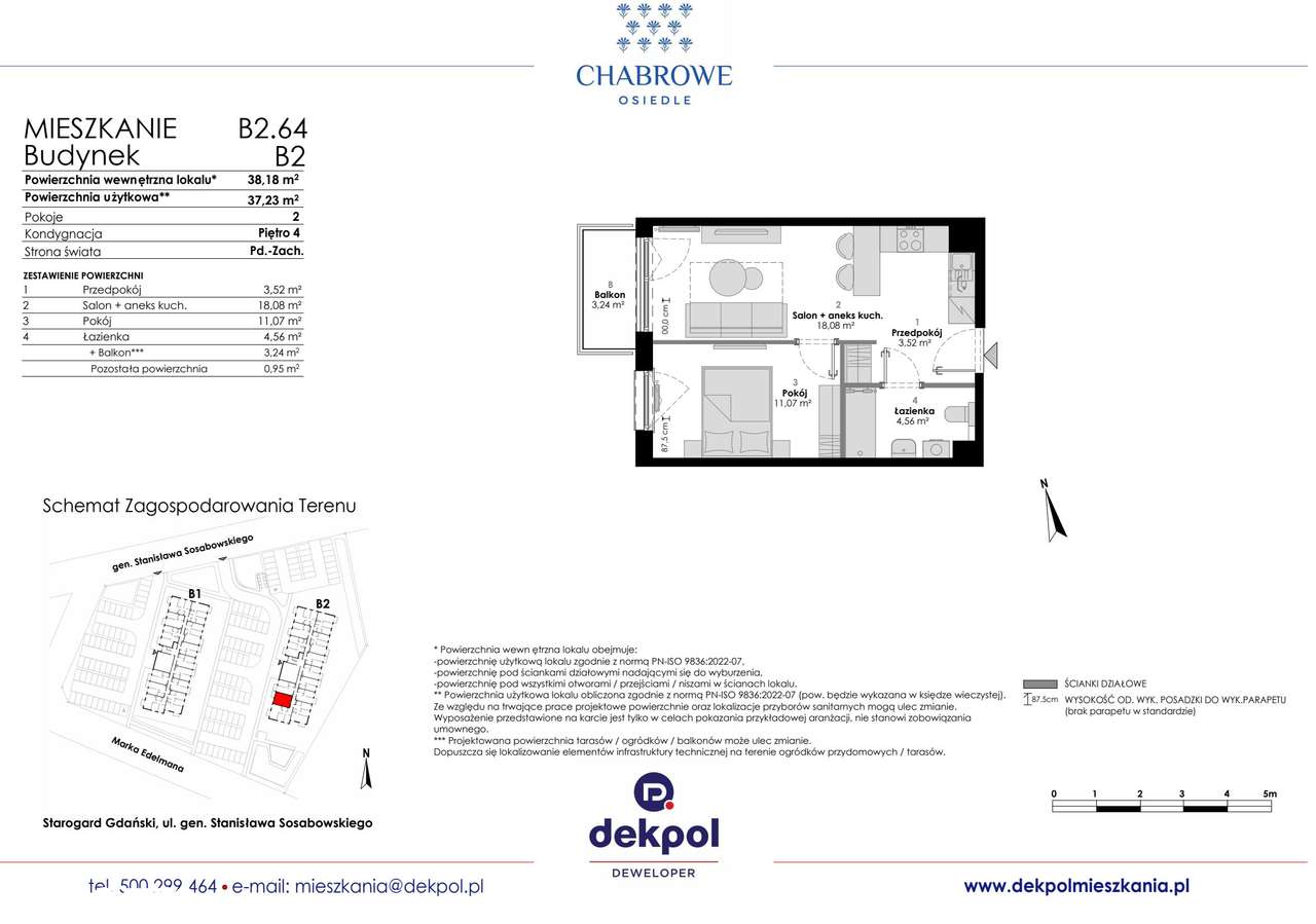 2-pokojowe mieszkanie 37m2 + balkon Bez Prowizji - Pełny obrazek: 2/7