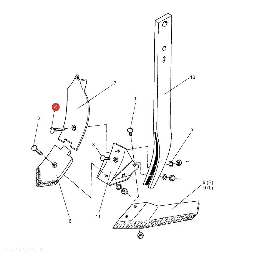 Śruba płużna z nakrętką M12x55 10.9 - 4