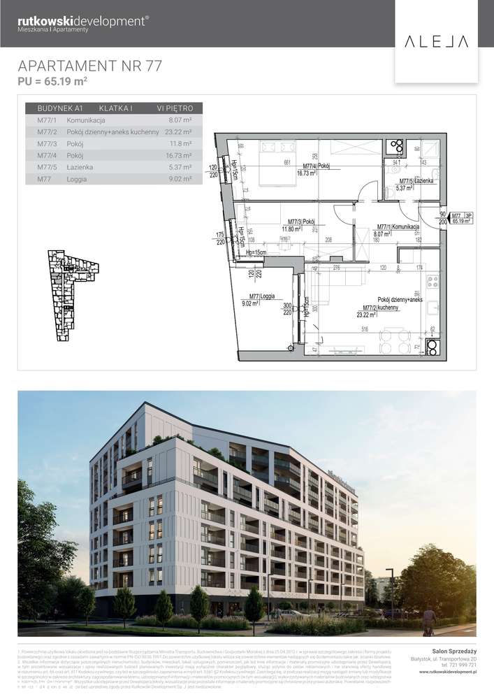 3-pokojowe mieszkanie 65m2 + loggia Bez Prowizji - Pełny obrazek: 2/7