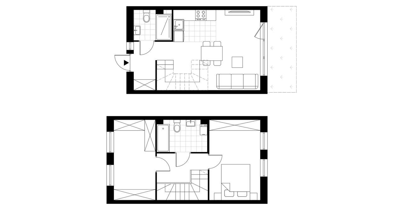 3-pokojowy dom 64m2 + ogródek Bezpośrednio - Pełny obrazek: 3/7
