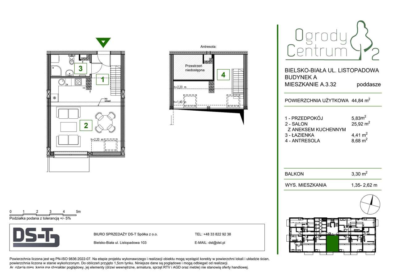 Ogrody centrum 2 | mieszkanie 1-pok. | A.3.32 - Pełny obrazek: 2/9