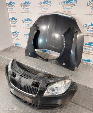 FRENTE COMPLETA SKODA FABIA II 2 MK2 542 CAPOT PARACHOQUES GUARDA-LAMAS OTICAS RADIADOR VENTILADOR FRENTE FIBRA REFORÇO - 12