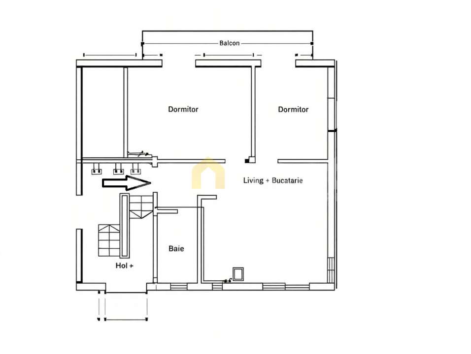 Apartament de vanzare | 3 camere | Str. Eroilor, Floresti  sens girato - Imagine principală: 2/10