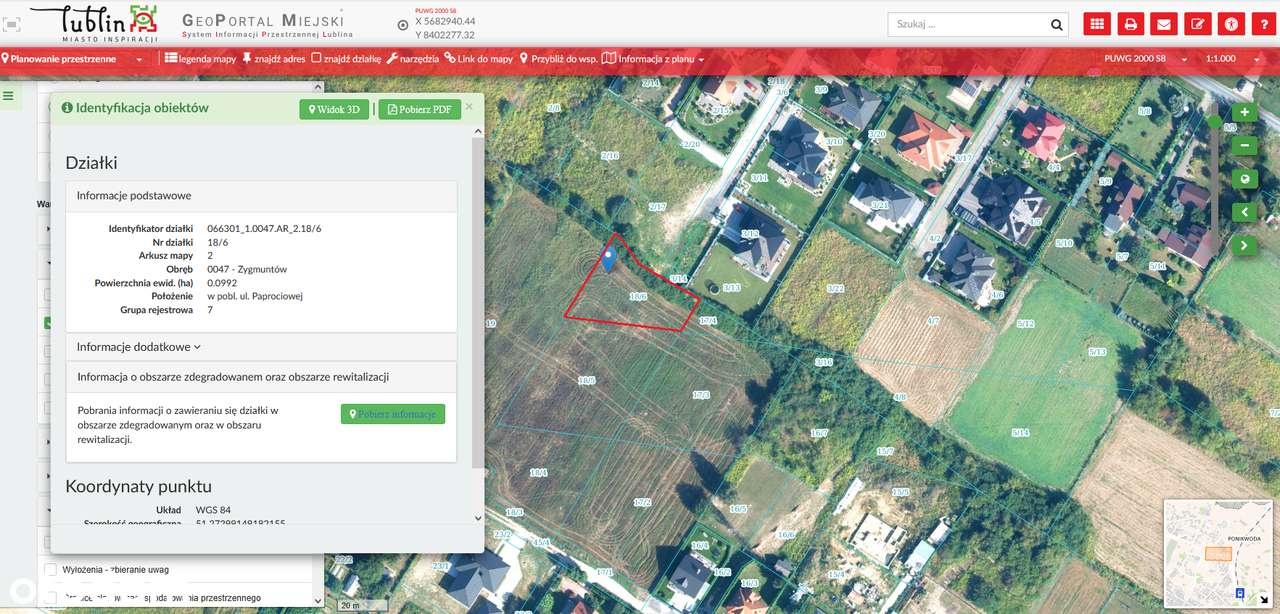 Działka budowalana Lublin PONIKWODA ul Paprociowa|10ar|M4|BEZ PROWIZJI - Pełny obrazek: 4/8