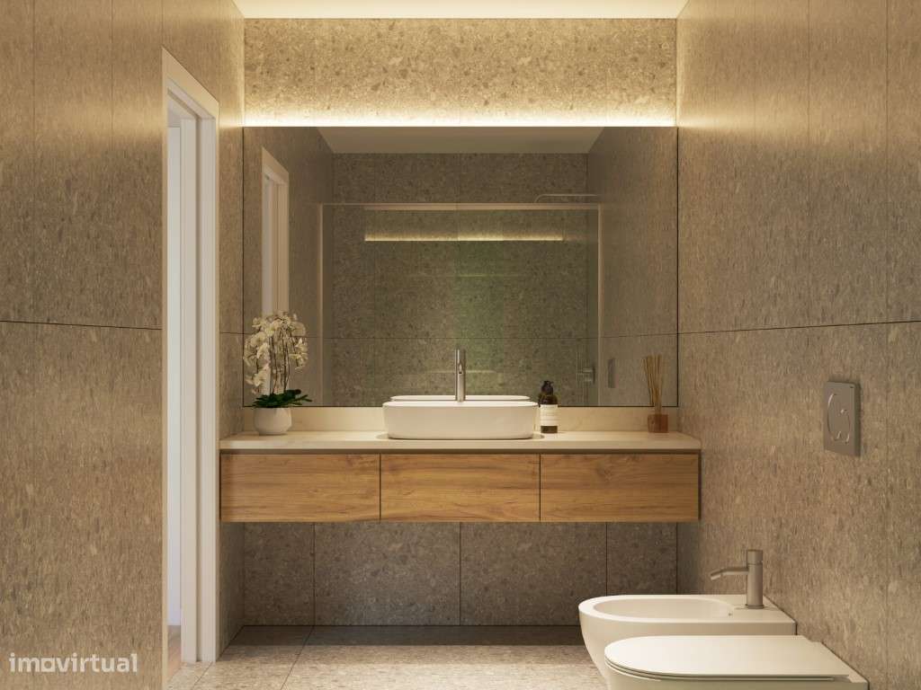 Moradia V3 Geminada com terraço e jardim, a 900 metros do mar-35