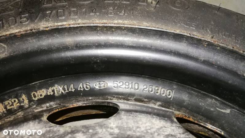 Koło zapasowe dojazdowe 105/70 14" 52910-25900 Hyundai Getz 02-11 4x100 - 2