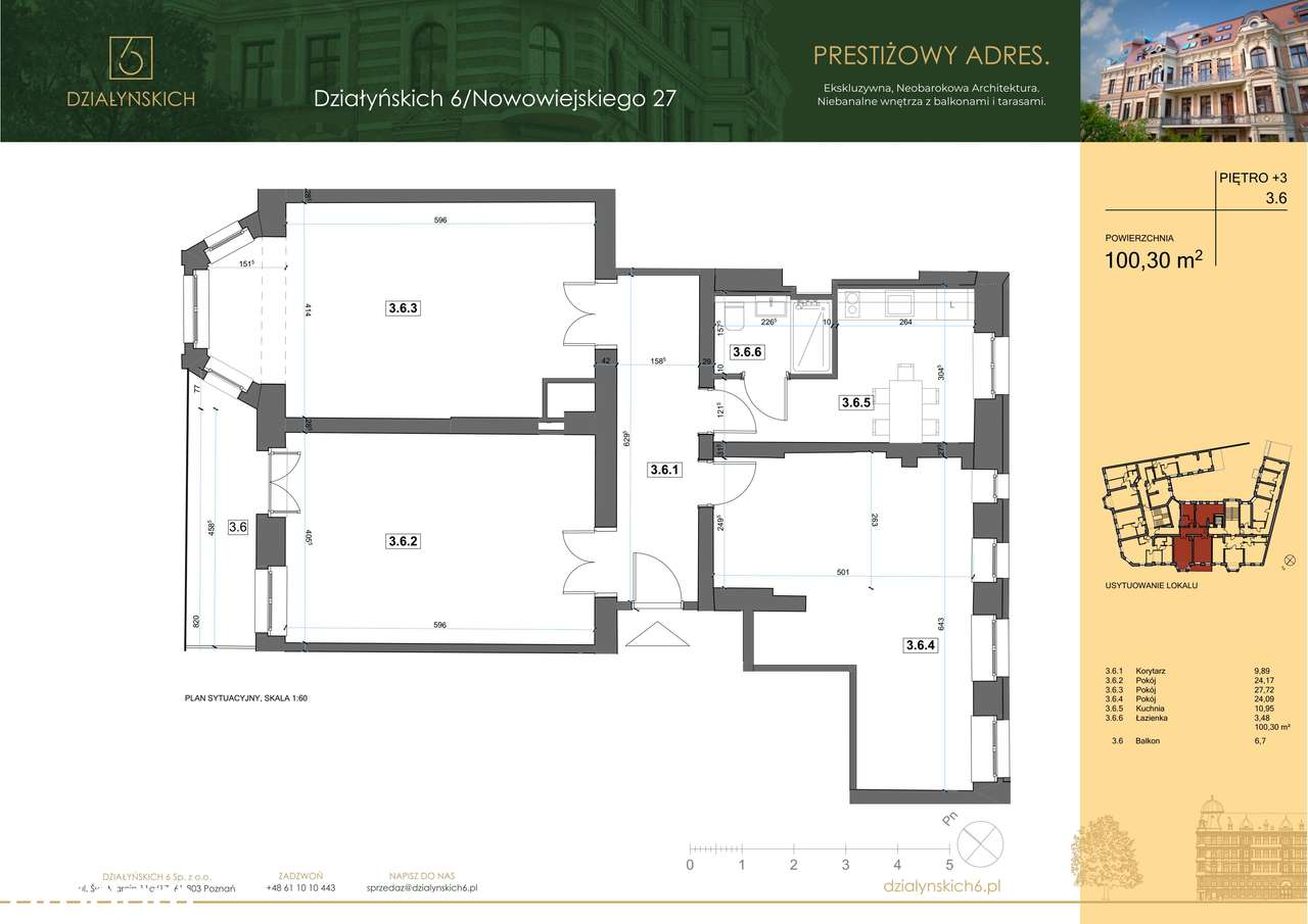 3-pokojowe mieszkanie 99m2 + balkon Bezpośrednio - Pełny obrazek: 2/7