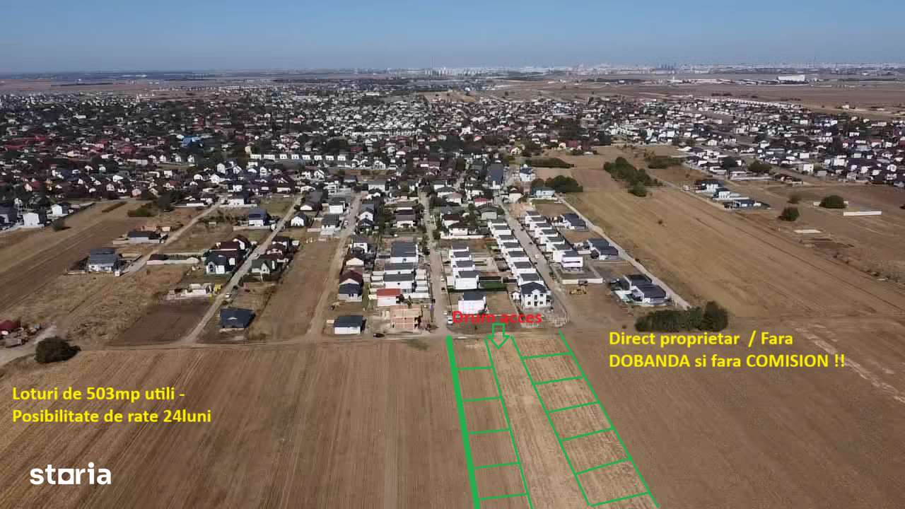 Teren intravilan - Comuna Berceni - Str. Ciresilor - PROPRIETAR-0