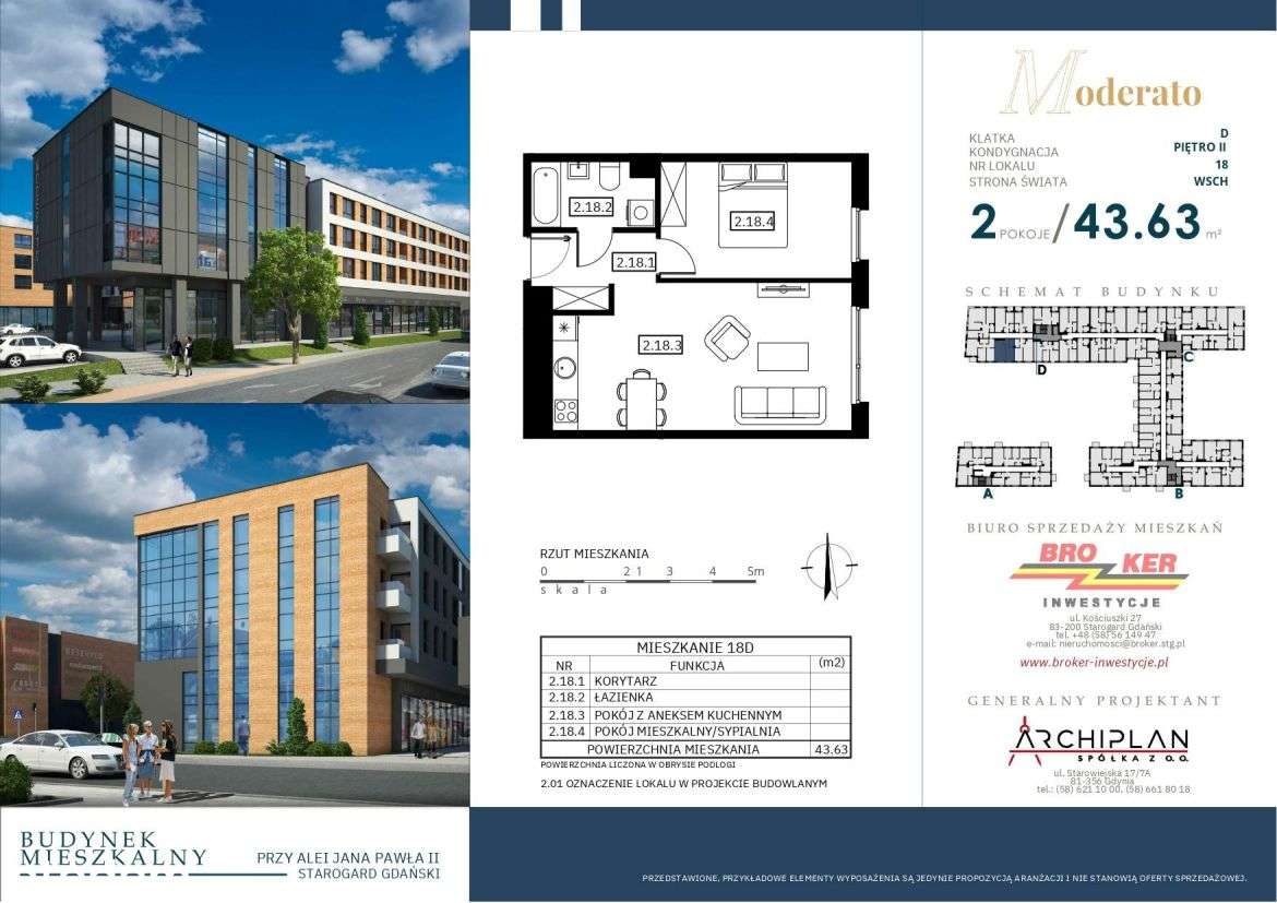 Moderato I​I​I | mieszkanie 2-pok. | D18 - Pełny obrazek: 2/9