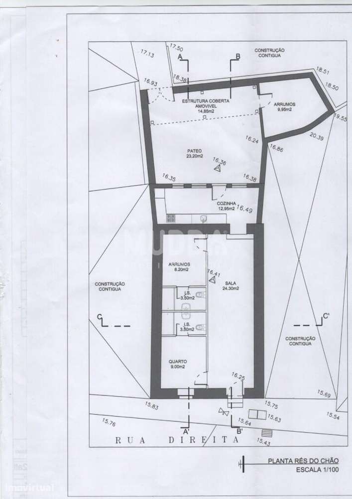 Moradia térrea T1+1 renovada com charme na Rua Direita, 35 mesmo no co-31
