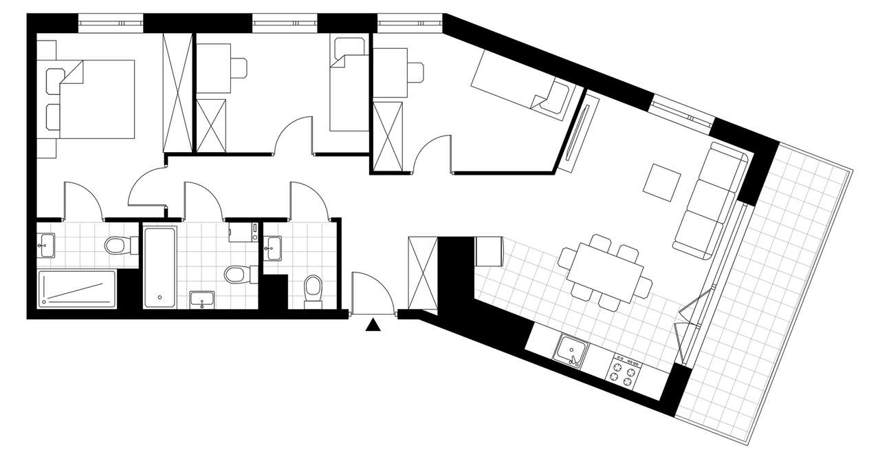 4-pokojowe mieszkanie 75m2 + balkon Bez Prowizji - Pełny obrazek: 3/7