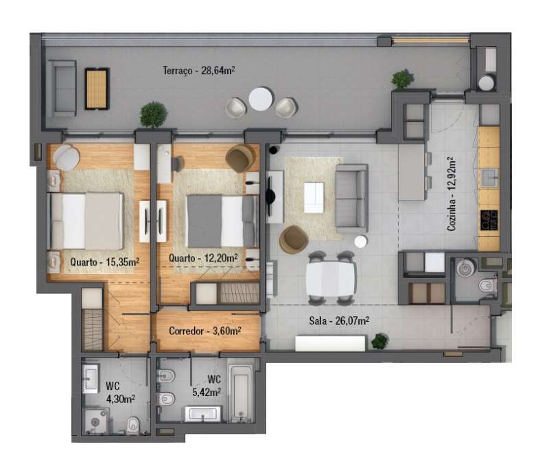 Apartamento T2 de luxo - Faro-42