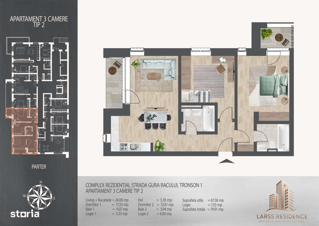 Apartament 3 camere Theodor Pallady metrou,Langa scoala Victor Brauner - Imagine principală: 4/7