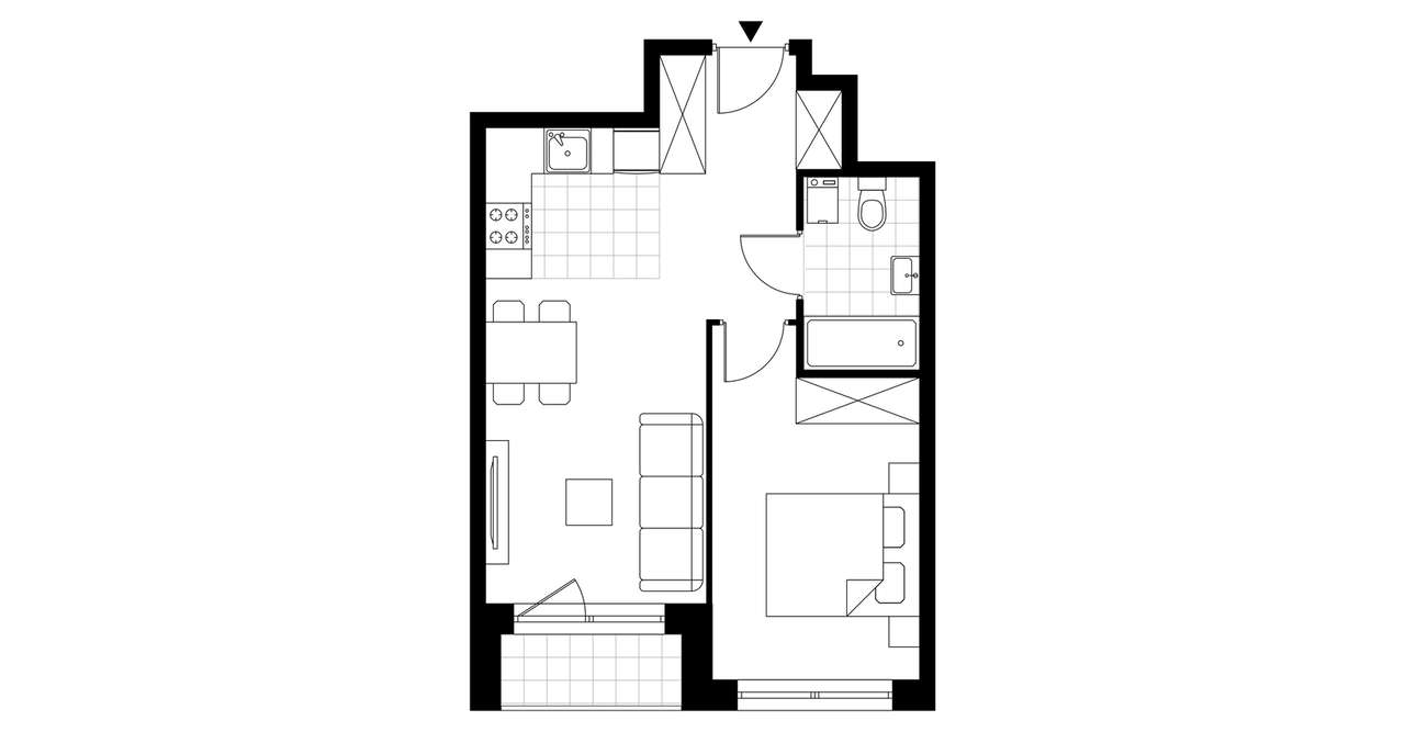 2-pokojowe mieszkanie 39m2 + loggia Bez Prowizji - Pełny obrazek: 3/8