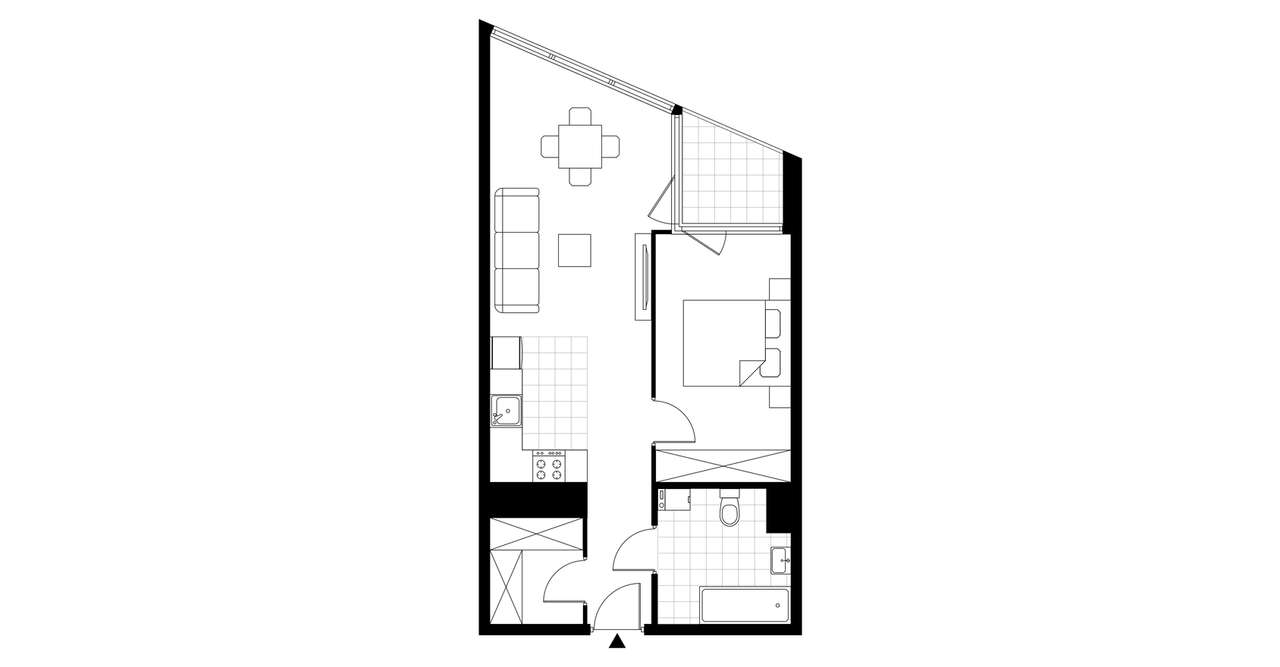 2-pokojowe mieszkanie 50m2 + loggia - Pełny obrazek: 5/10
