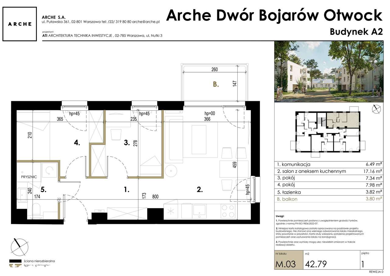 3-pokojowe mieszkanie 42m2 + balkon Bez Prowizji - Pełny obrazek: 2/6