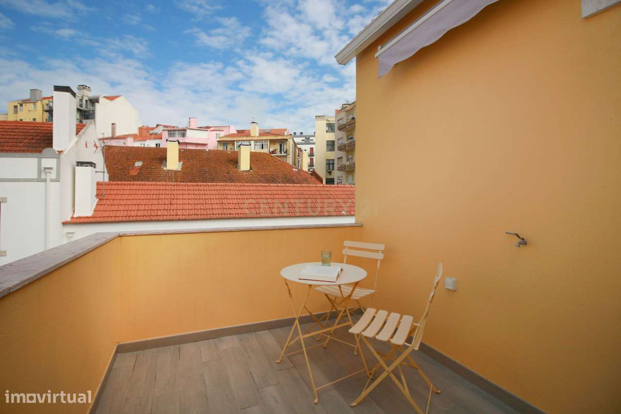 Estúdio acolhedor com terraço, em Alcântara-11