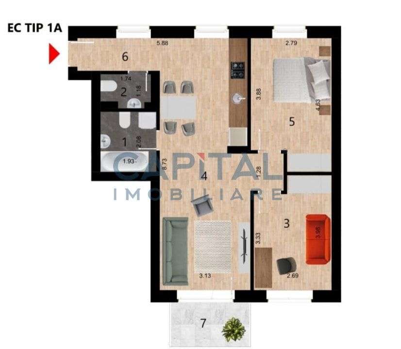 Comision 0!Vanzare apartament cu 3 camere in cartierul Zorilor - Imagine principală: 2/2